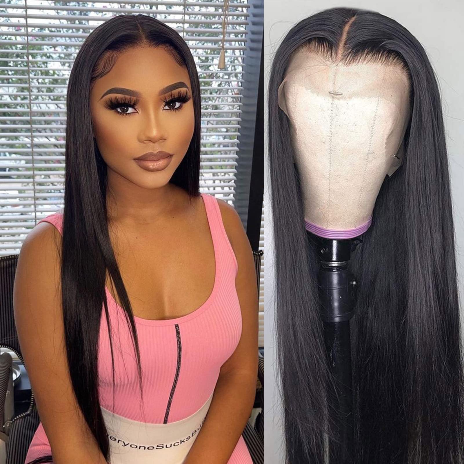 Stema 13x4 13x6 Transparent Lace Front Straight Wig